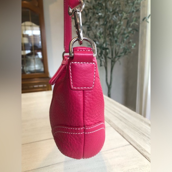Vintage Coach Mini Hobo Bag Pink Pebble Leather Handbag #4293 with Hangtag - Picture 4 of 13
